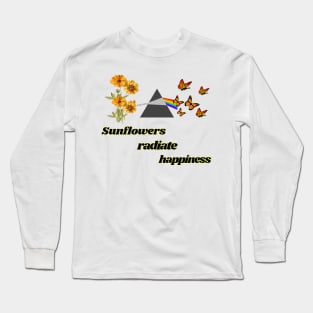 Sunflowers radiate happiness Long Sleeve T-Shirt